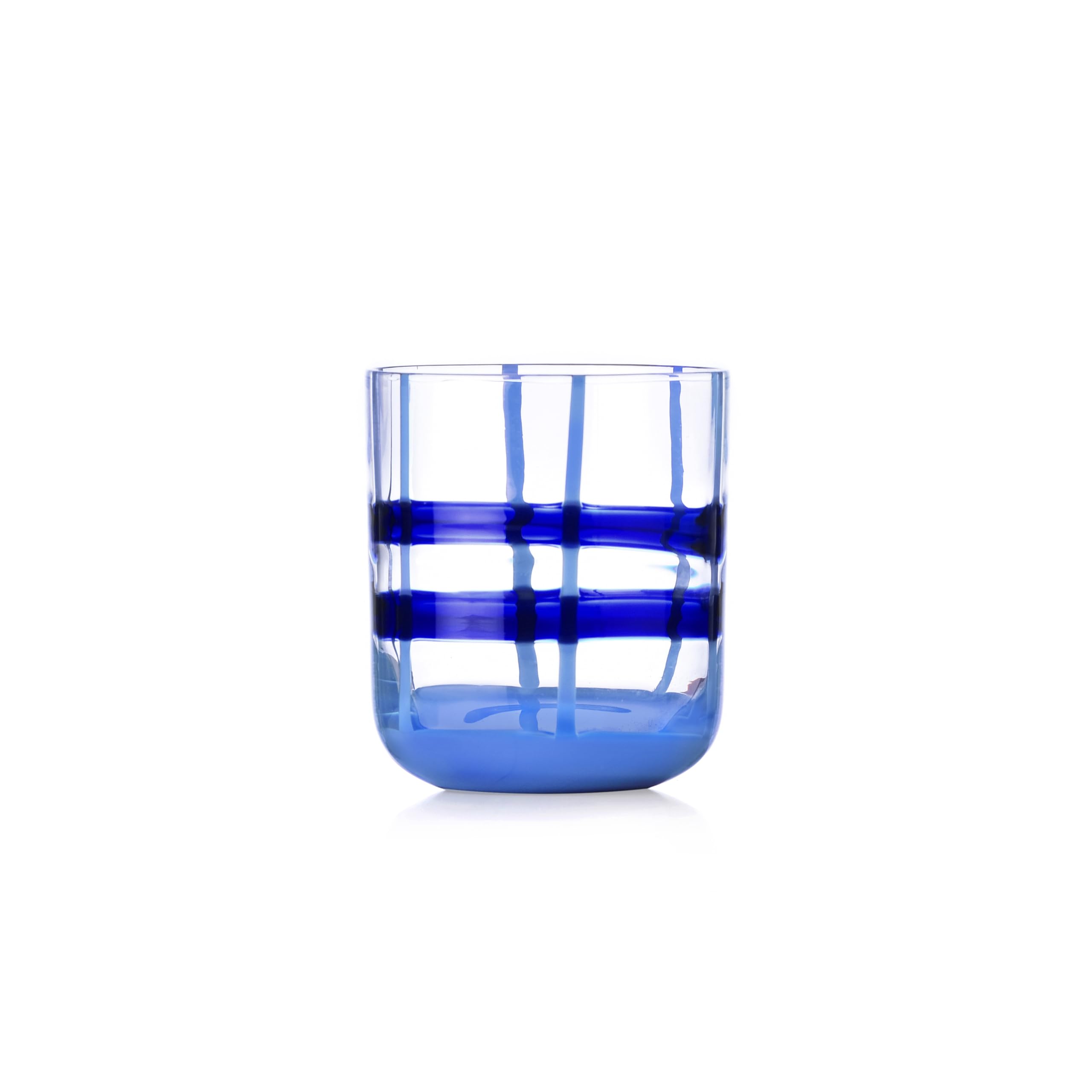 Ichendorf Milano Blue and Light Blue Gesti Collection Tumbler, 35 cl, Mouth-Blown Glass, Hand Finished