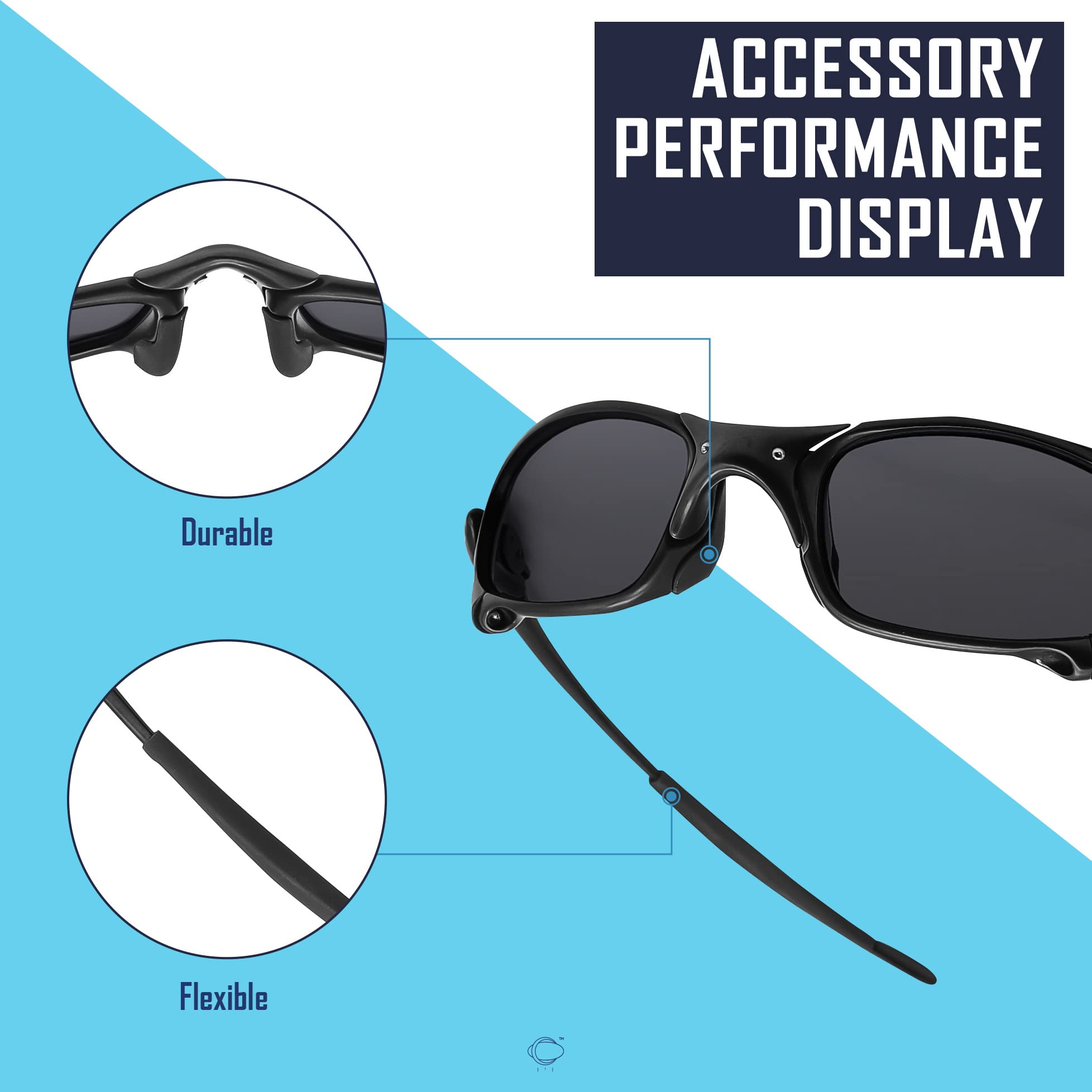 SAUCER Kit di ricambio per naselli e gommini per occhiali da sole Oakley Juliet