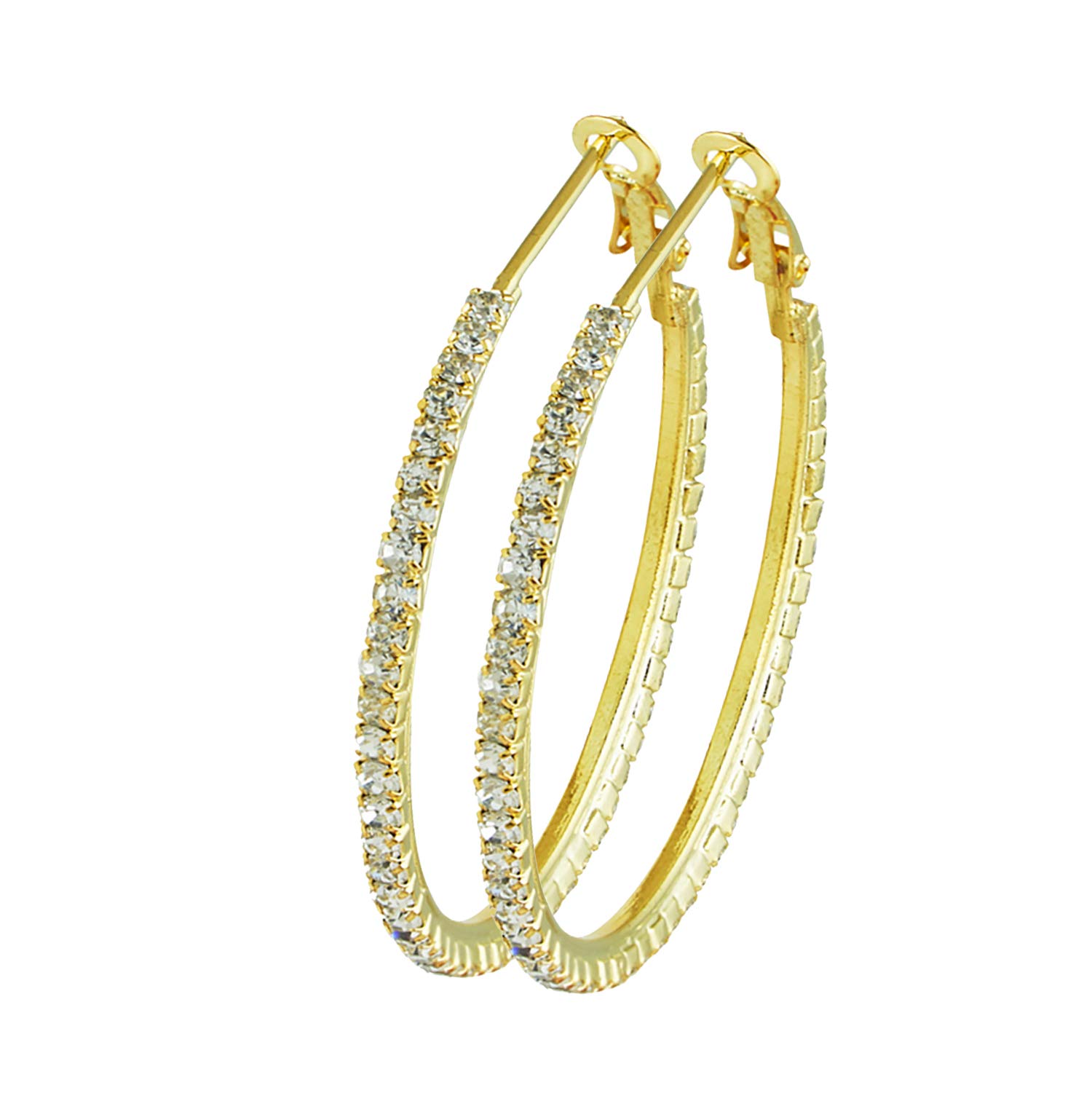 Shining Jewel Austrian Crystal and CZ Gold Plated Hoop Earrings for Women (SJ_1092) (B07GVMQSN9) Amazon Price History, Amazon Price Tracker