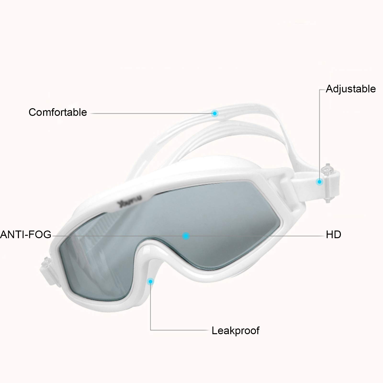 Occhialini Nuoto Graduati Miopia QQSS Occhialini Da Nuoto Miopia - Antiappannamento E Protezione UV Occhialini Da Nuoto In Piscina