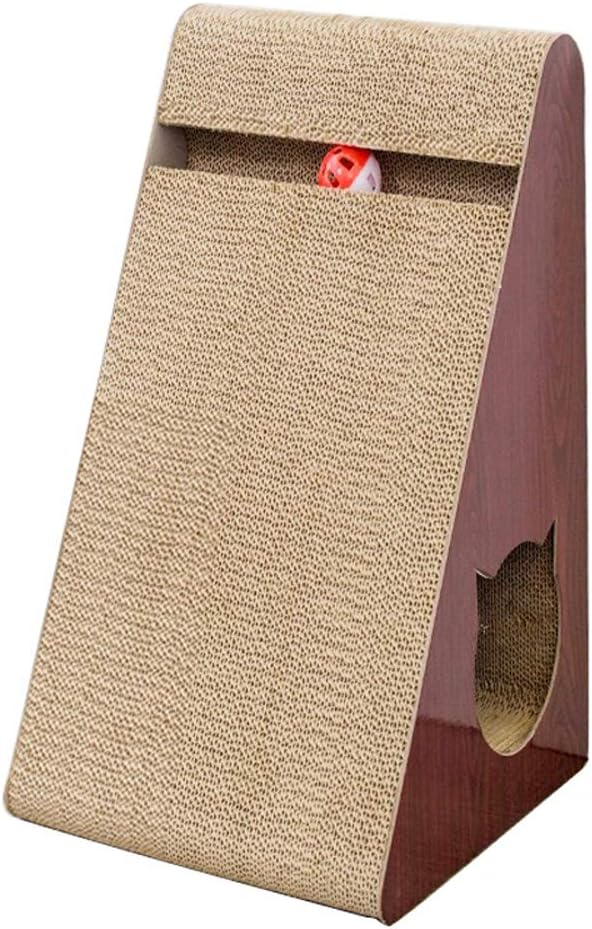 猫つめとぎ 縦型 三角 Yuttemi 猫爪とぎ 子猫のおもちゃ 猫ハウス トンネル 研ぎクズが出にい 鈴付き 縦置き 運動不足解消 耐久性あり 横置き 壁や家具の保護 ストレス発散 おしゃれ 子猫の用 超爆安 より高密度 木目調デザイン