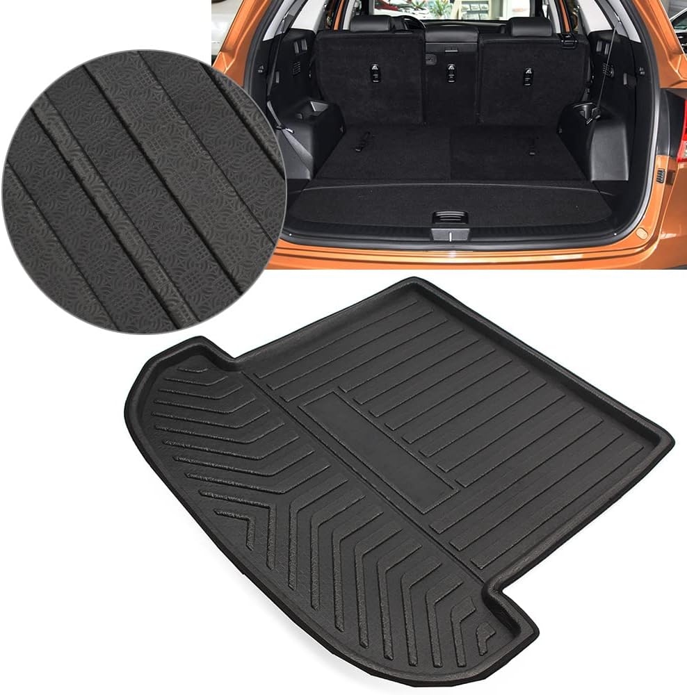 FSFY Rear Cargo Liners, Waterproof Tray Trunk Floor Mat for KIA for SORENTO 7 seats 2015 2016 2017 2018 2019 2020 2021