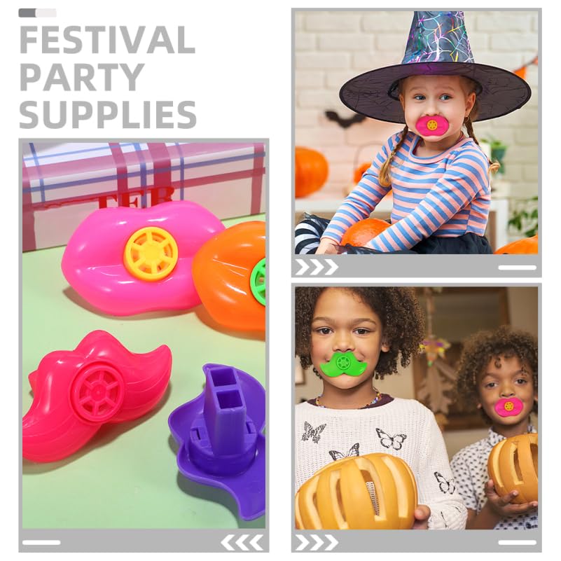 Alasum Mix Lip and Mustache Whistles Party Noise Makers for Safe Plastic Funny Whistle for Celebrations Gatherings and Performances - Image 4