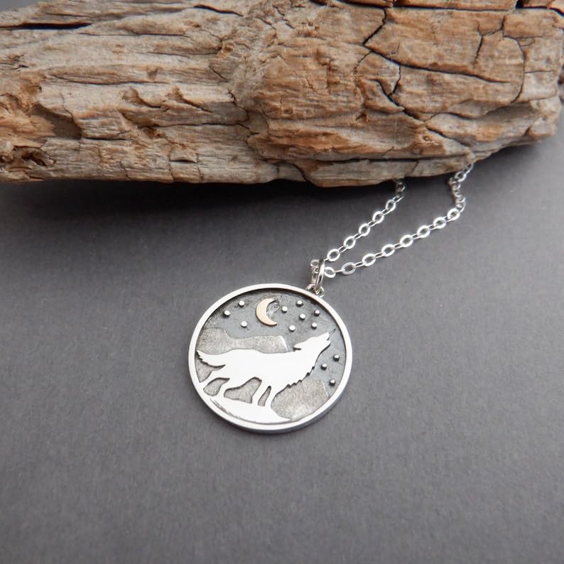 Collar de lobo para el día a día amuleto del bosque místico 3