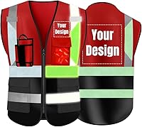 Vista 19 de YOWESHOP El chaleco reflectante de la seguridad de la alta visibilidad modifica el uniforme al aire libre del trabajo