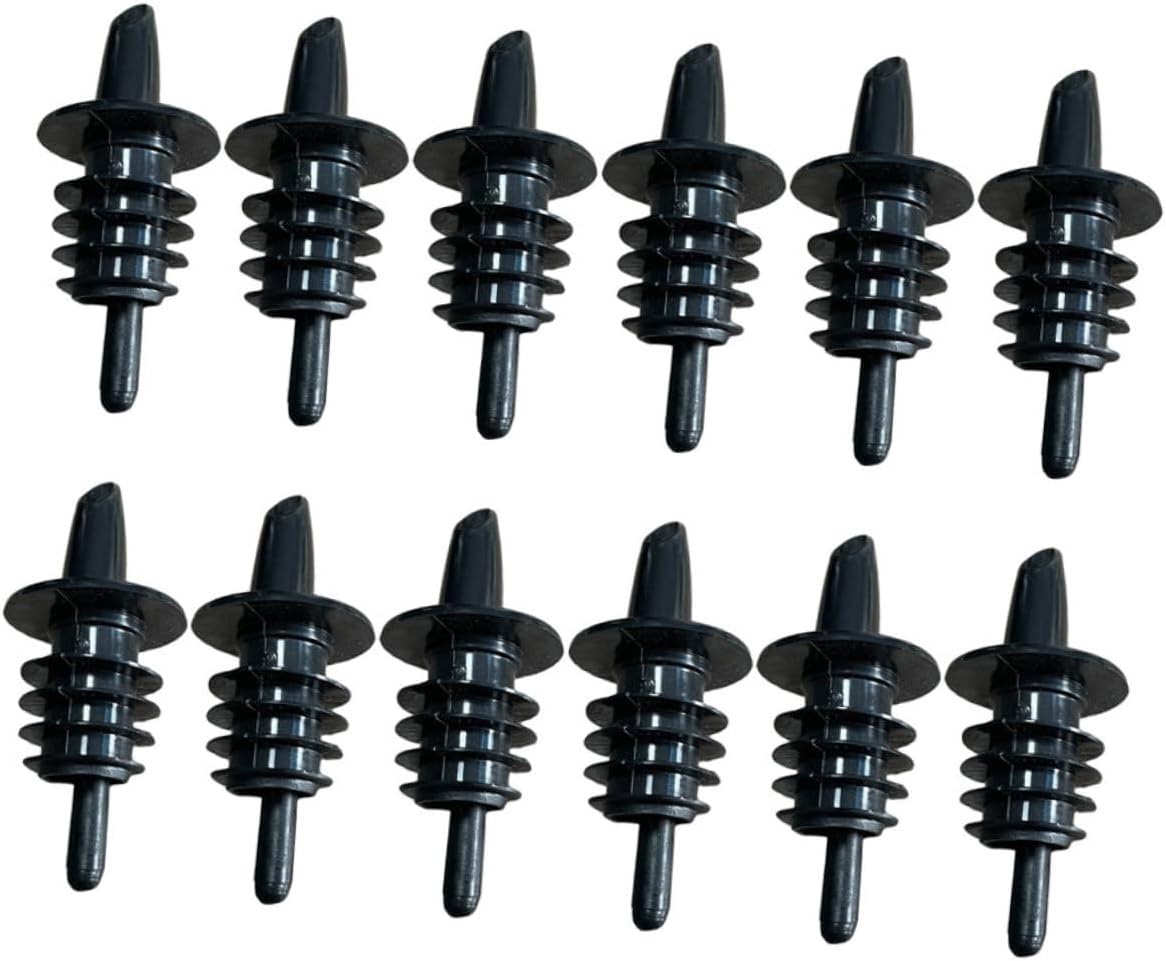 LABRIMP 12pcs Wine Bottle Pourers Elegant Liquor Pourers Stoppers Airtight Seal for Wine Soda Supply for Easy Pouring and Freshness Preservation