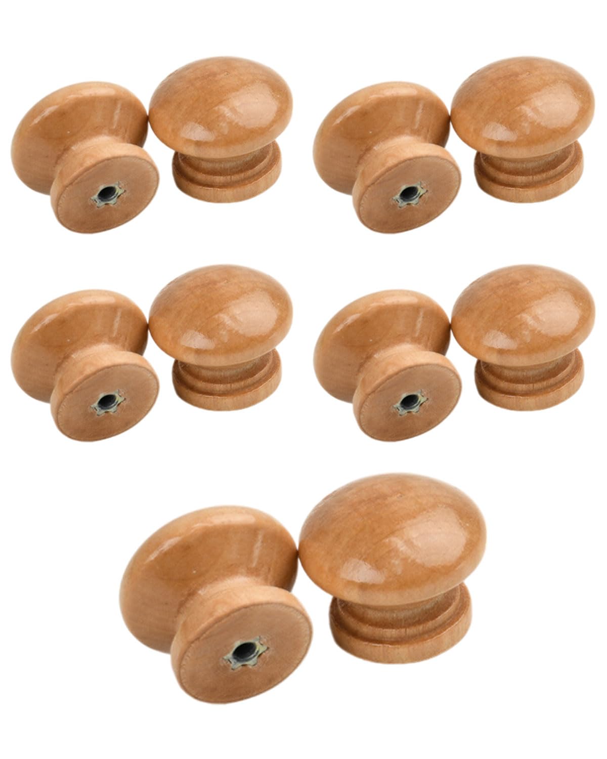 Lot De 6 Boutons De Placard Nordiques En Bois Massif Avec Vis