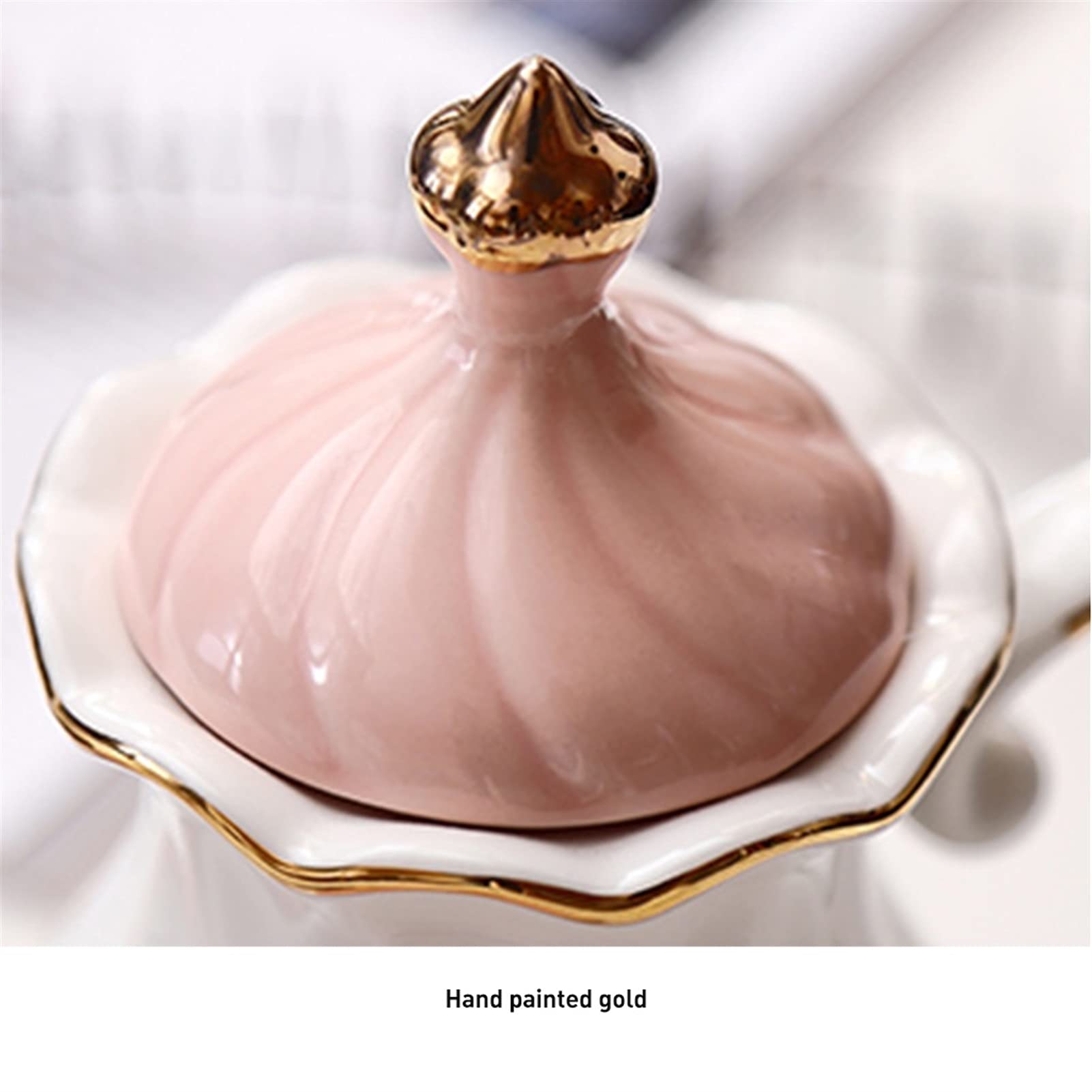 Tazze da caffè tè del tè del tè del pomeriggio in Stile Europeo Casa Dono del Regalo della teiera del Fiore della Tazza di caffè in Ceramica Set di Tazze da caffè(A)