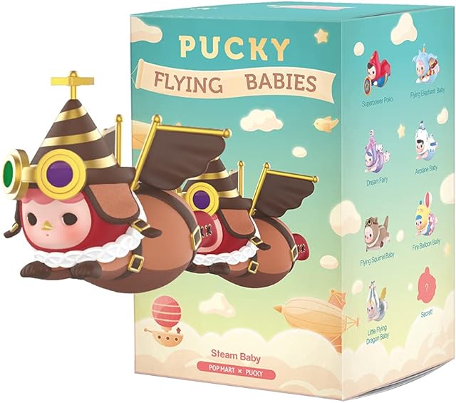 pop mart PUCKY Flying Series Exclusive Action Figure Box Toy Popular Collectible Art Toy Cute Figure Creative Gift, for Christmas Birthday Party Holiday