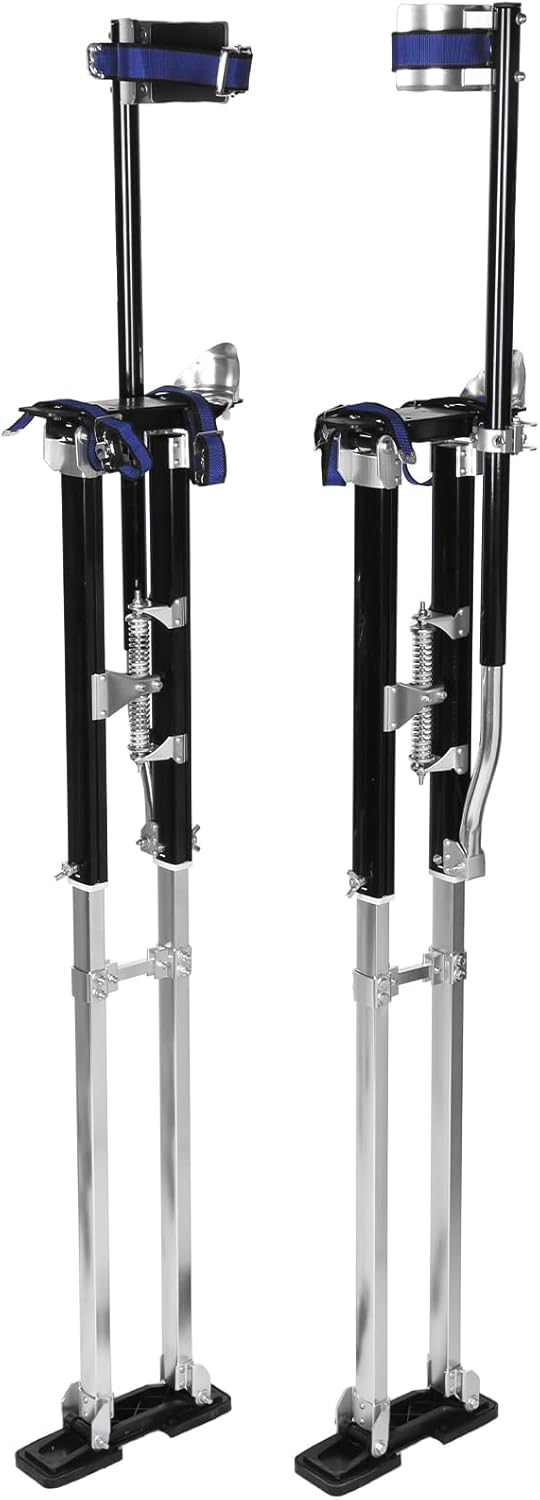 Generic 48-60 Inch Aluminum Painting Tool Stilt Adjustable Heights Drywall Painting Stilts for Ceiling Sheetrock Taping Costume