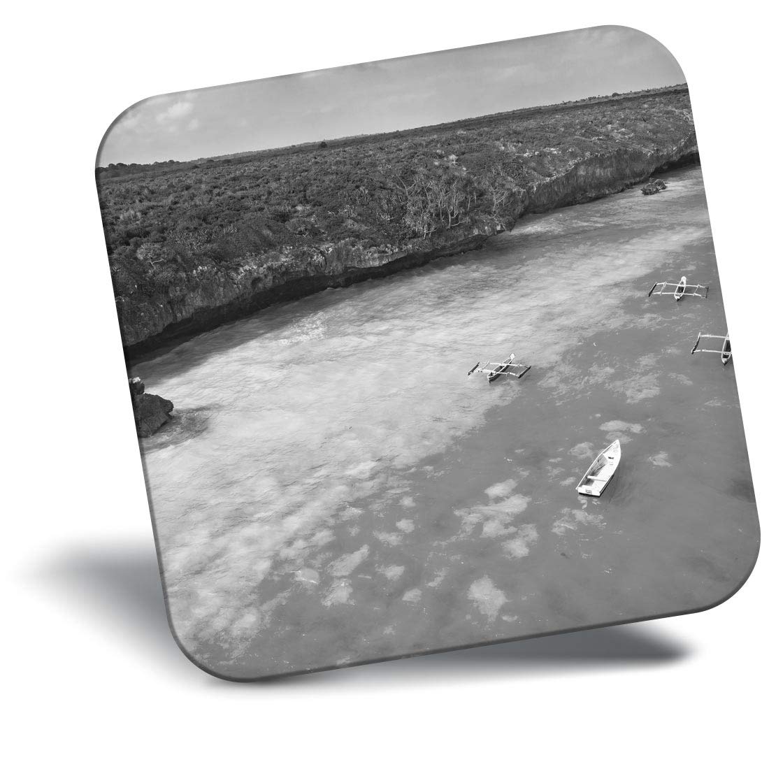 Destination Vinyl Ltd Fridge Magnet Bw - Zanzibar Tanzania Beach Paradise #37900