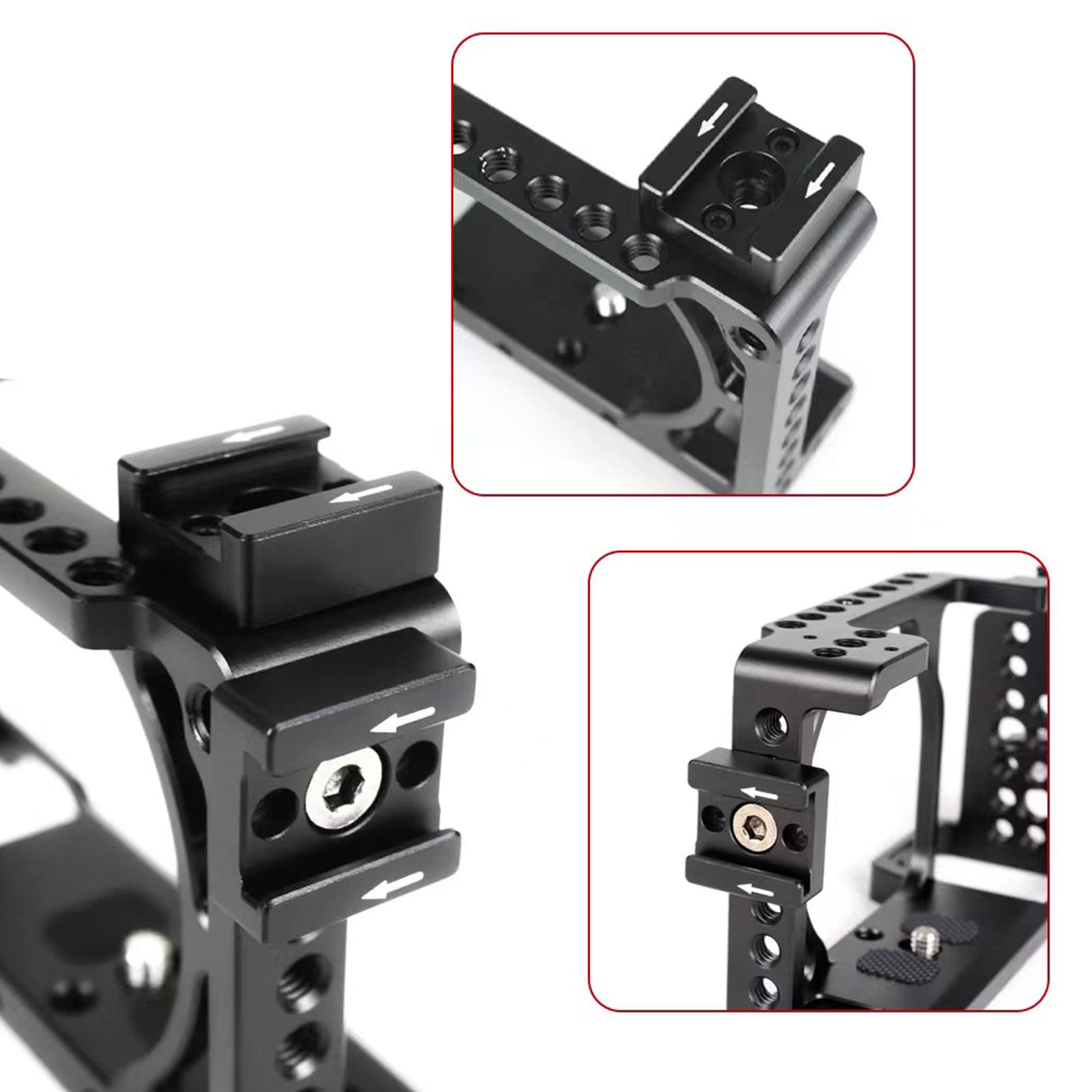 NEEWER 4 Pcs Cold Shoe Mount Adapters Cold Sledge Adapters with 1/4 Inch Thread Compatible with SmallRig DSLR Camera, Cage Microphone, Monitor, LED Light and Other, ST26