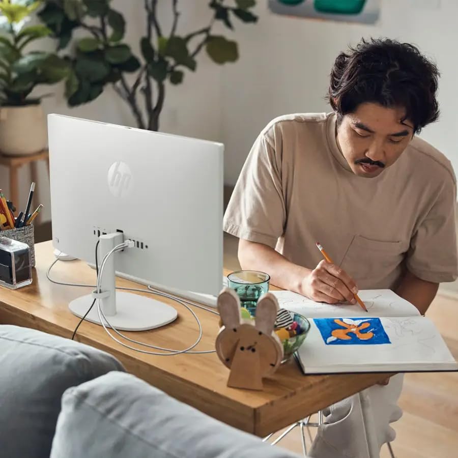 Image of HP All-in-One Desktop Computer - 21.5'' FHD Display, Intel Celeron J4025 Processor, Win 11 Pro, Wi-Fi 6, Bluetooth for Business & Students(16GB RAM |1TB SSD)