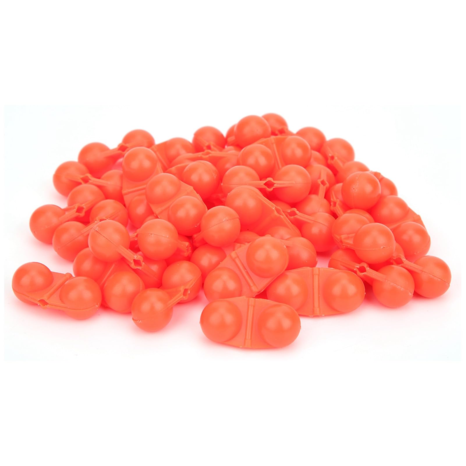 50 Hochets Ligne Pêche Airshi Orange | Structure Double Cloche | Compatible Marteau Pêche Mer | Accessoire Pêche Remplacement