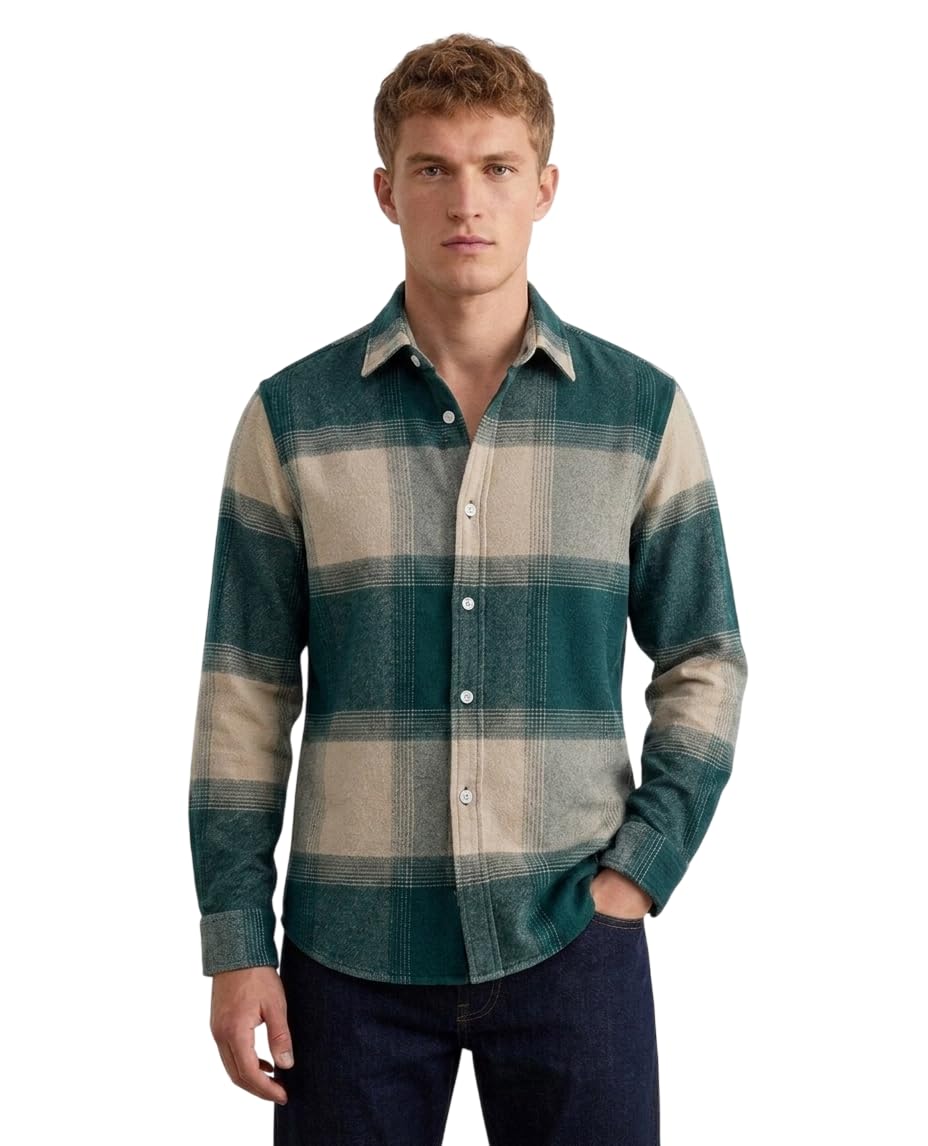 deelmo Men's Cotton Blend Printed Checkered Casual Shirt | Full Sleeve Button Down Regular Fit Collared Shirt | Soft & Breathable Everyday Wear for Office (Available in Plus Size)-picture-21