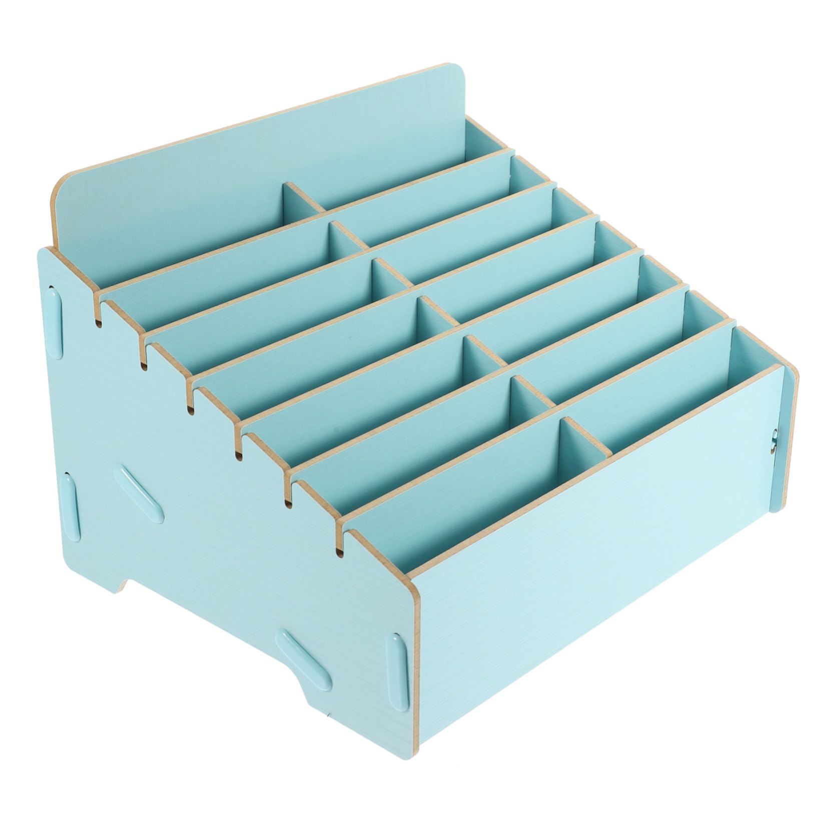 TOPBATHY Caja de Almacenamiento de Teléfonos Celulares Múltiples Compartimentos de Madera y Organización Soporte Resistente para Aula para Escritorio