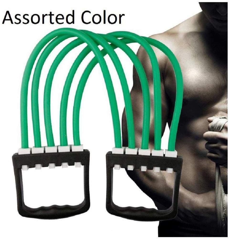 Anadi Adjustable Multi-Function 5 Rubber Tubes Chest Expander/Chest Developer/Rubber Rope/Chest Flexor/Muscle Pulling Exerciser/Muscle Workout Stretcher Home & Gym 1