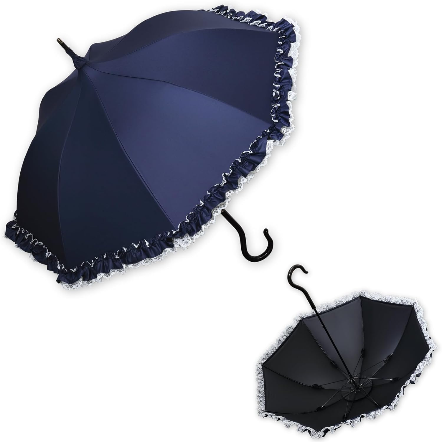 パゴダ 1級遮光 晴雨兼用 UVカット 雨傘 日傘 47cm ショートサイズ