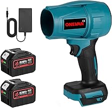ONEVAN Wireless Leaf Blower, Turbo Leaf Blower with 2x4.0Ah Battery, 575 km/h, Brushless, Portable Air Blower Battery to Remove