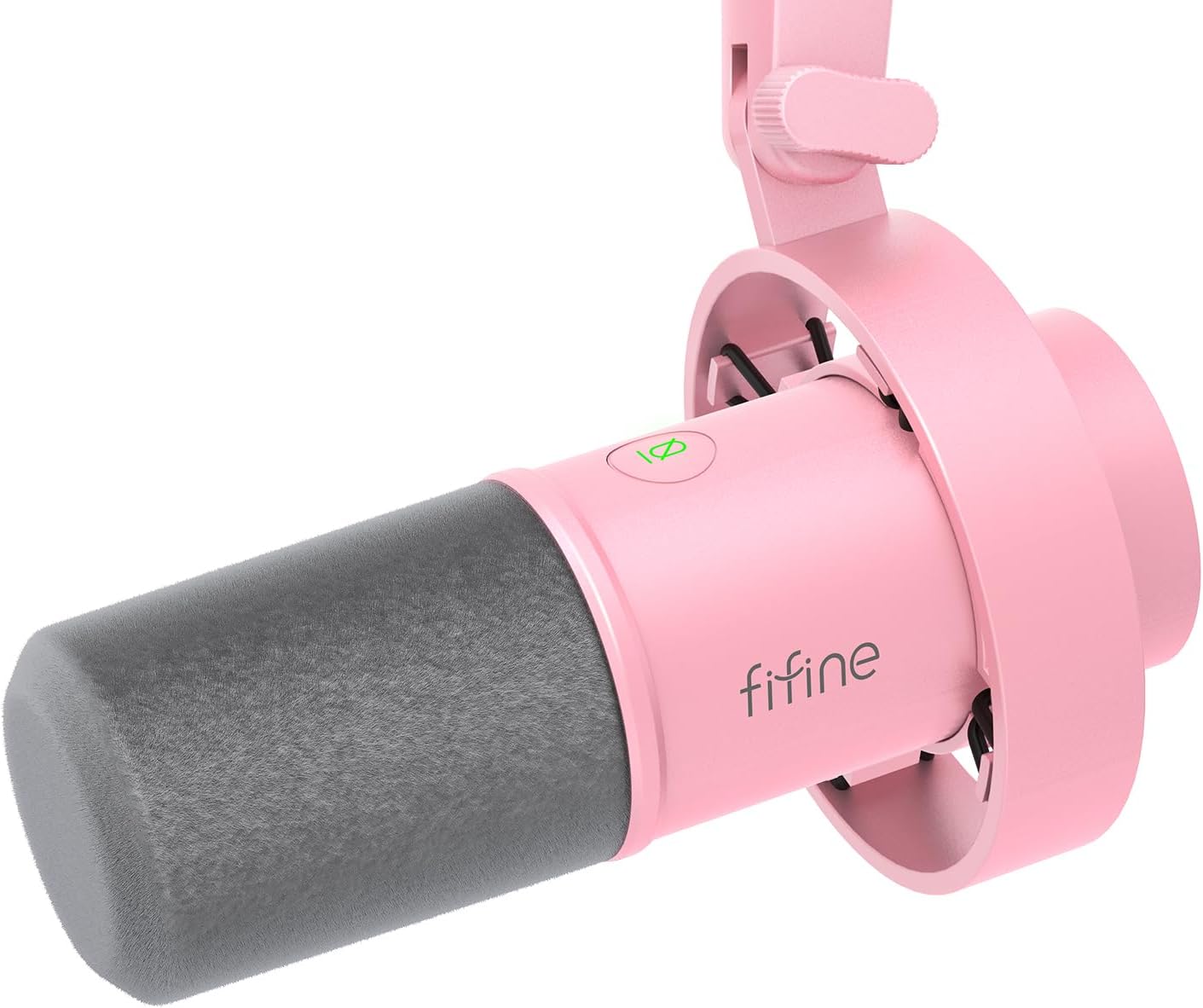 Fifine XLR/USB Podcast Microphone for PC Computer,Studio Dynamic Microphone for Vocal, Recording, Streaming Mic with Mute Button, Headphones Monitor-K688 Pink