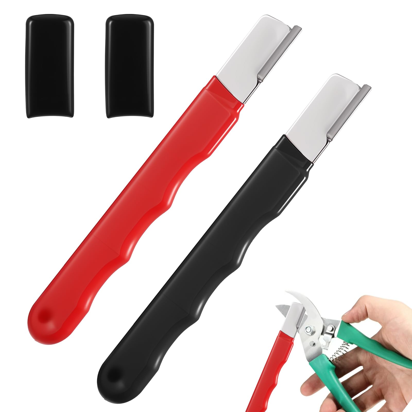2 Pcs Garden Tool Sharpener Garden Knife Whetstone Mini Versatile Blade Sharpening Stone for Hedge Shears Scissors Gardening Pruner Kitchen Knives Loppers