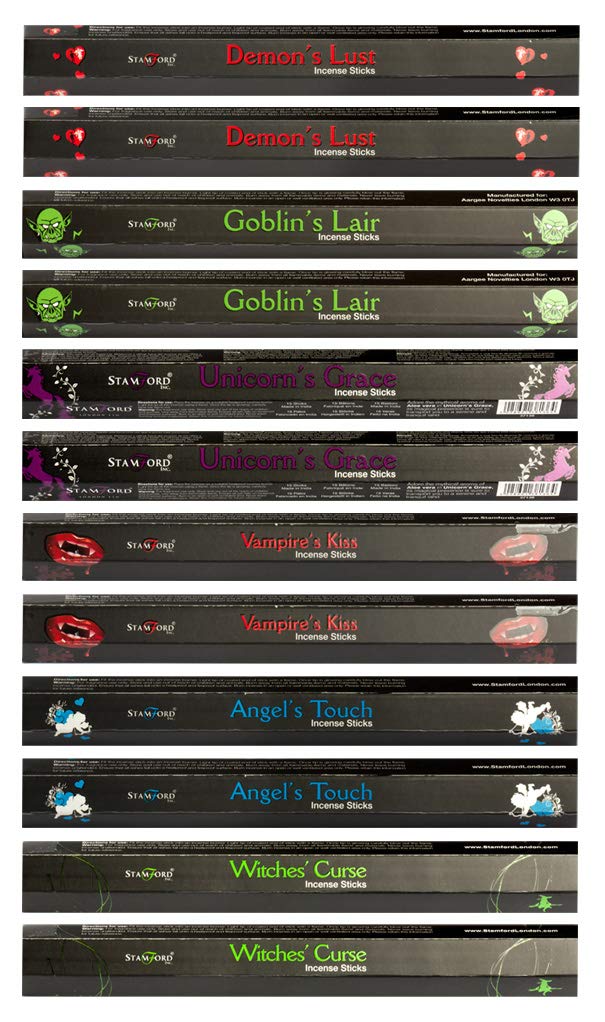 Stamford Inc. Black Stamford 37341 Mythical Variety Set Incense Sticks - 12 Packs X 15 Sticks