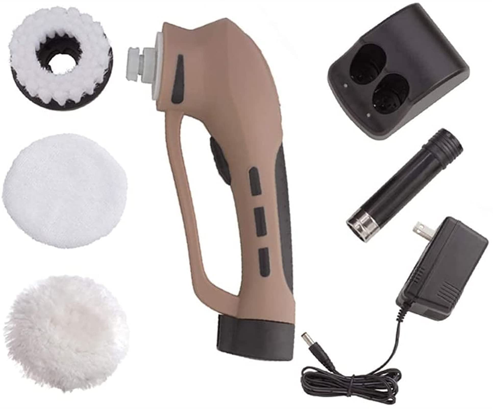 Sansent Electric Shoe Shiner Kit - Portable Rechargeable Shoe Polisher For Leather Shoes, Bags & Quick Cleanups