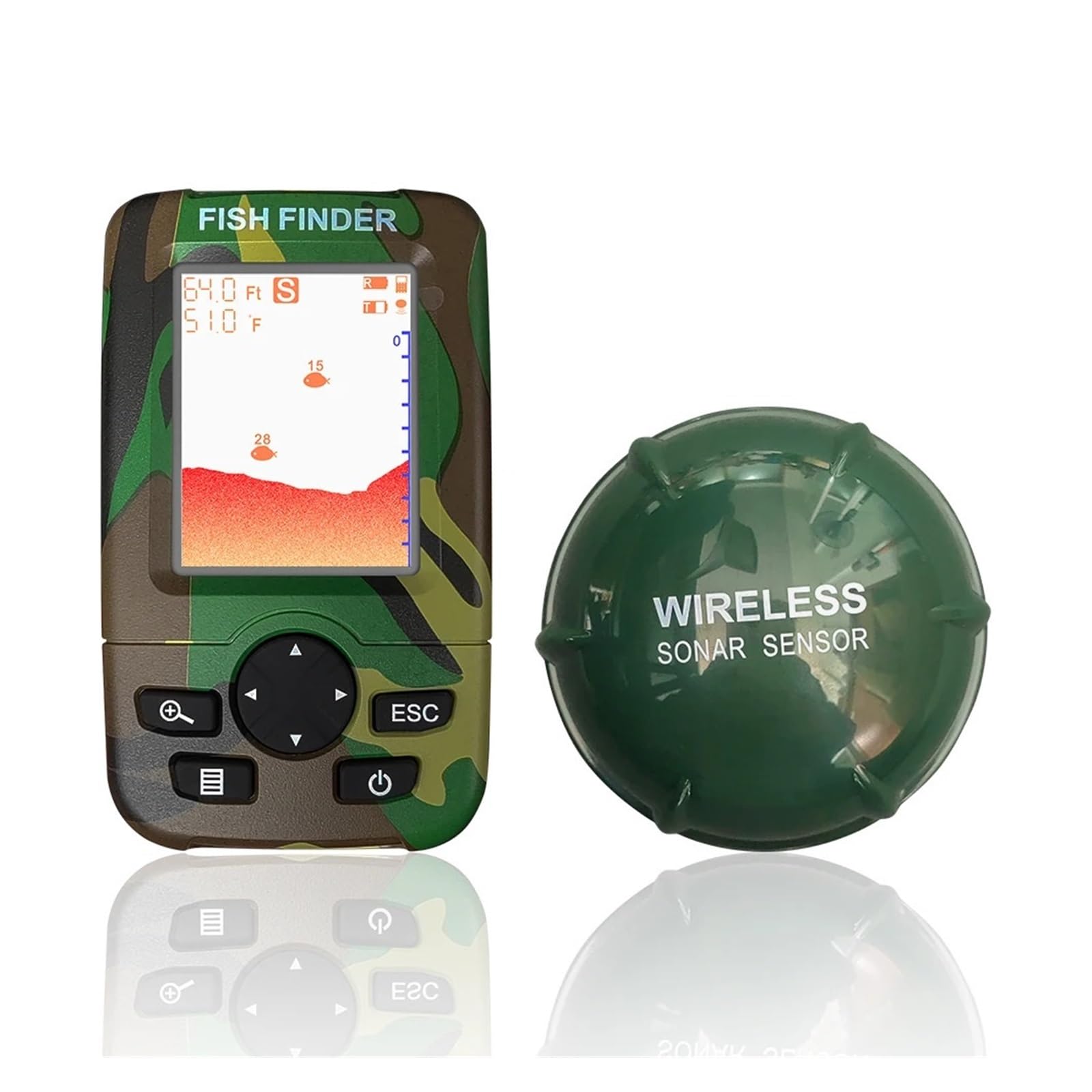 Fotocamera per la Pesca Subacquea Ecoscandaglio Portatile Intelligente for Barca, localizzatore Impermeabile(3000g 0.01g-1)