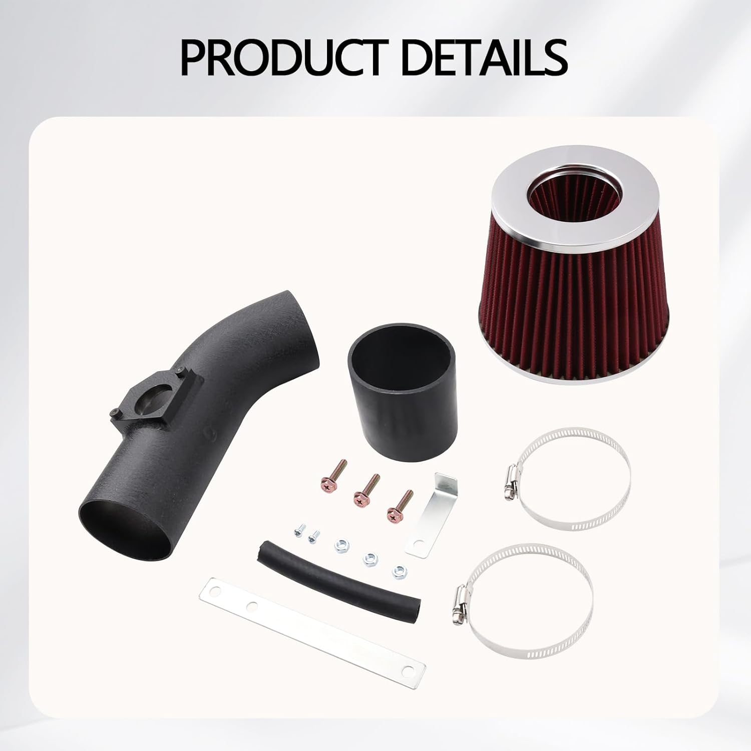 Cold Air Intake Kit High Performance Air Intake System Compatible with Mazda3 All Model with 2.5L 4-cylinders Engine GT/S 2010-2012 Silver T-304 Aluminum with Black Washable Dry Filter