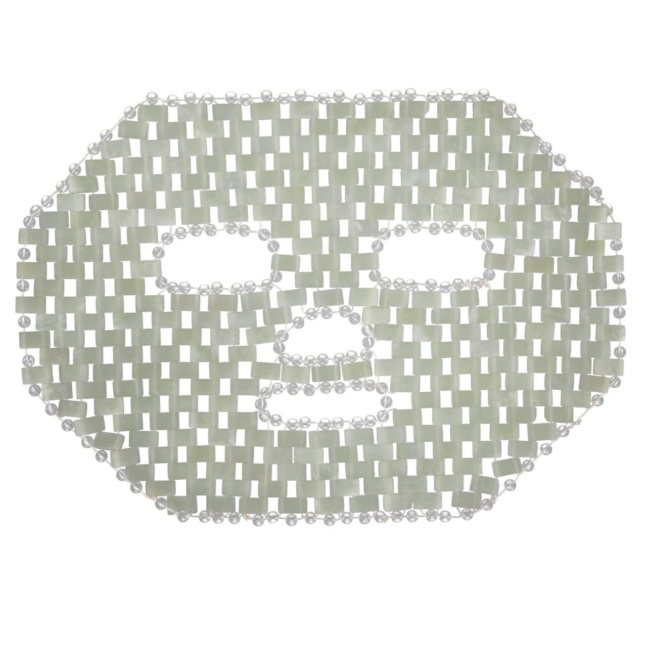 Healeved Masque Yeux Pierre De Jade Refroidissant Masque Visage Pierre De Jade Pour Massage Et Soin Apaisant Aide À Réduire Le Gonflement Du Visage Utilisation À La Maison Ou Spa