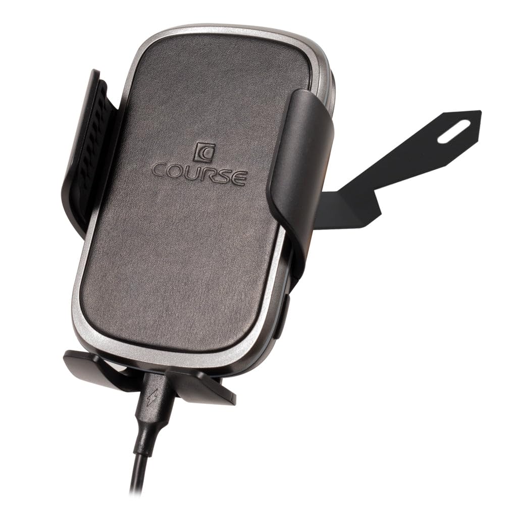 Course Motorsports DirectFit Phone Mount Automatic Gripping Wireless Charging Head and Car Phone Holder for Jeep Cherokee 2014-2019