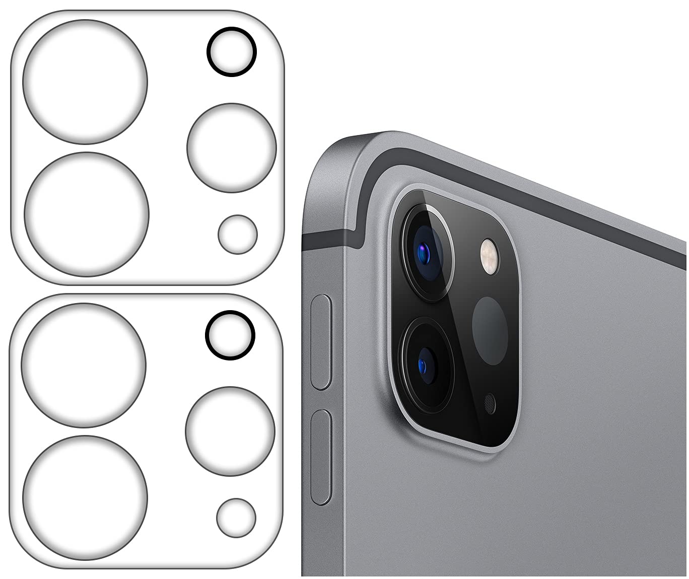 Tough Lee Camera Lens Protector Tempered Glass for Apple iPad Pro 12.9 inch (2021/2020) (5th / 4th generation) / iPad Pro 11 (2021/2020) (3rd / 2nd gen) (Transparent) Pack of 2 (B09C6C9BZ4) Amazon Price History, Amazon Price Tracker