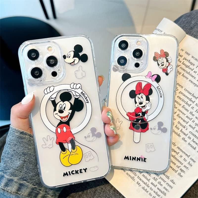 Miniatura 6 de Funda magnética para iPhone 13 Pro, linda funda Micky para mujeres y niñas, protección completa del lente de la cámara, compatible con carcasa