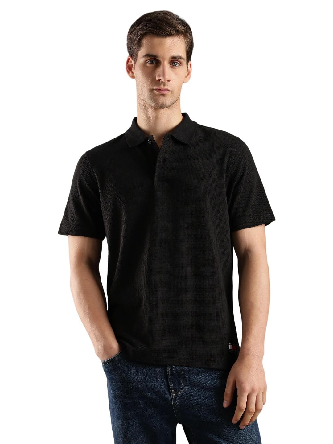 tommy hilfiger Melange Regular Fit Cotton Polo T-Shirt-picture-18