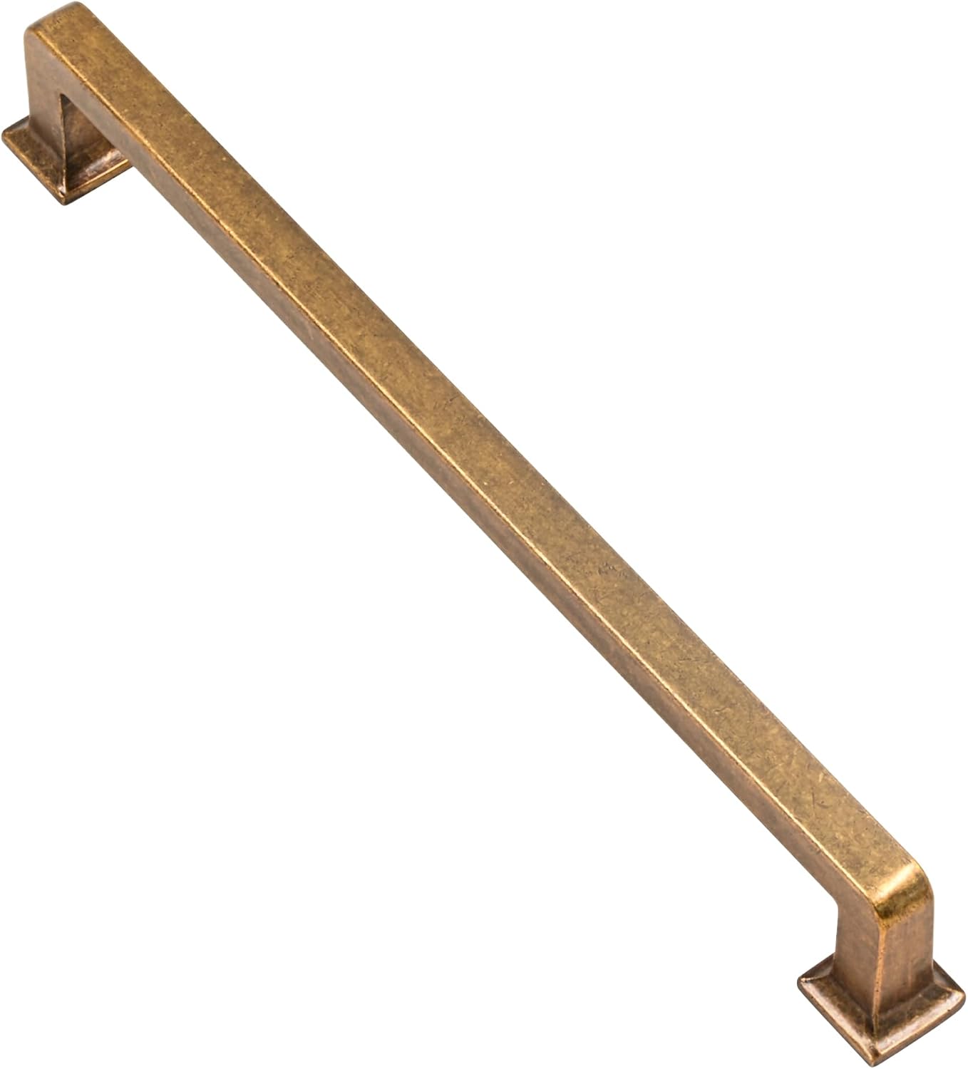 Alzassbg 10 Pack Antique Brass Cabinet Pulls, 7-1/2 Inch(192mm) Hole Centers Cabinet Handles Square Kitchen Hardware for Cabinets AL3046AE 7-1/2" Hole Centers Antique Brass 10