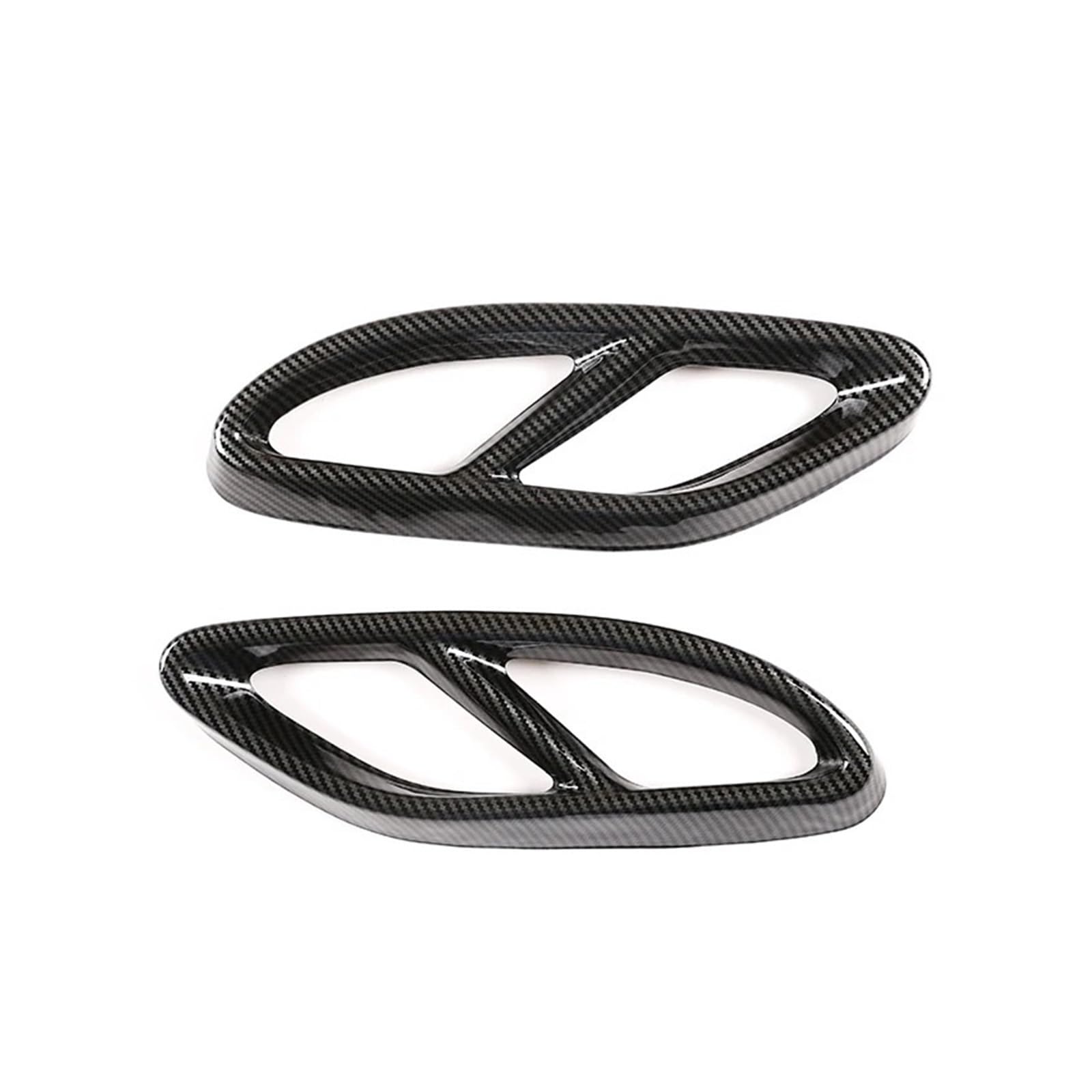 NEGRO Tail Muffler Pipe Cover Trim,Fit For, A B C E GLA GLC GLE GLS CLS Class Stainless Steel Car Rear Exhaust Throat Frame nakładka na tłumik pojazdu(Carbon Fiber)