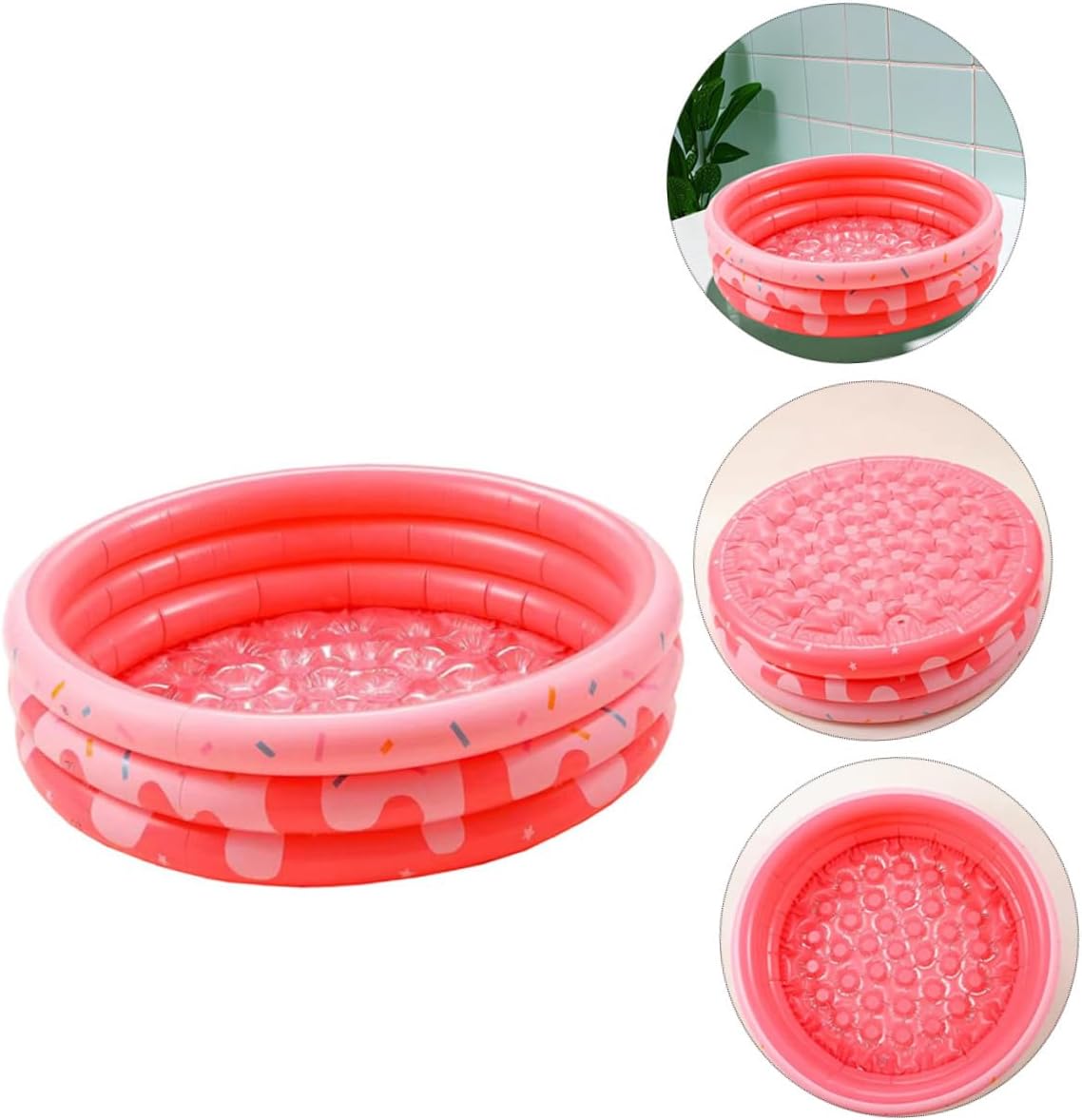 DOITOOL Inflatable Round Swimming Pool PVC Pool for Outdoor Garden Indoor Use Easy to Inflate and Deflate Summer Water Fun