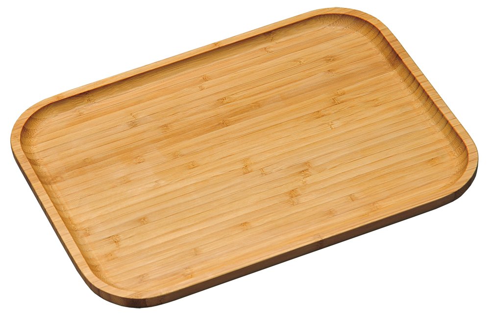 Kesper 58161 – Vassoio da Portata 37, 5 X 27, 5 x 2 cm in Legno di bambù, Marrone, 37.5 x 27.5 x 2 cm