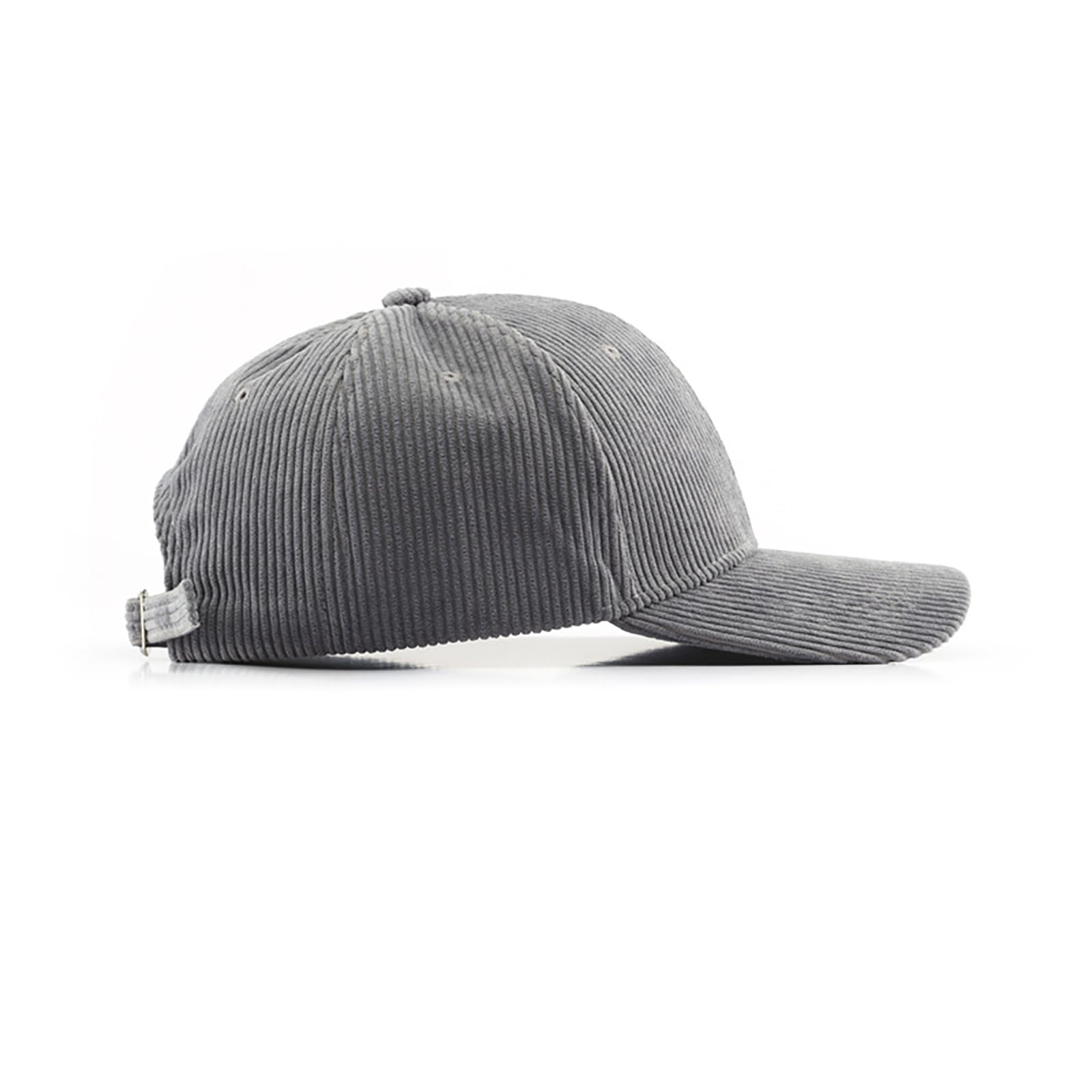 VPTMRP Corduroy Hat Solid Baseball Caps Sun Hat Adjustable Trucker Cap, Grey, M/L