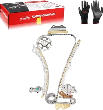 Engine Timing Chain Kit W/Tensioner & Guide for Honda Accord 2008-2013 2.4L K24Z2 K24Z3, Includes Chain Guides Tensioner Sprockets Oil Pump Chain, Replaces 14401r40a01 13441r40a01