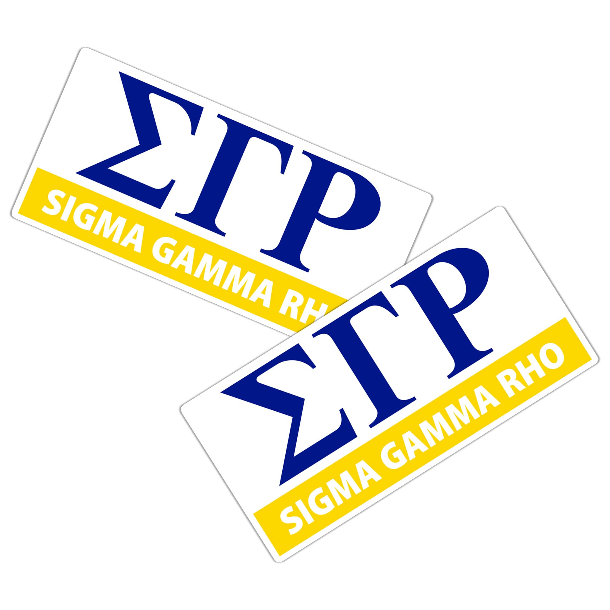 Sigma Gamma Rho 2-Pack Stickers SGR Poodles Divine 9 Decal Greek for Window Laptop Computer Car Pike (Color/Letter Name Sticker)