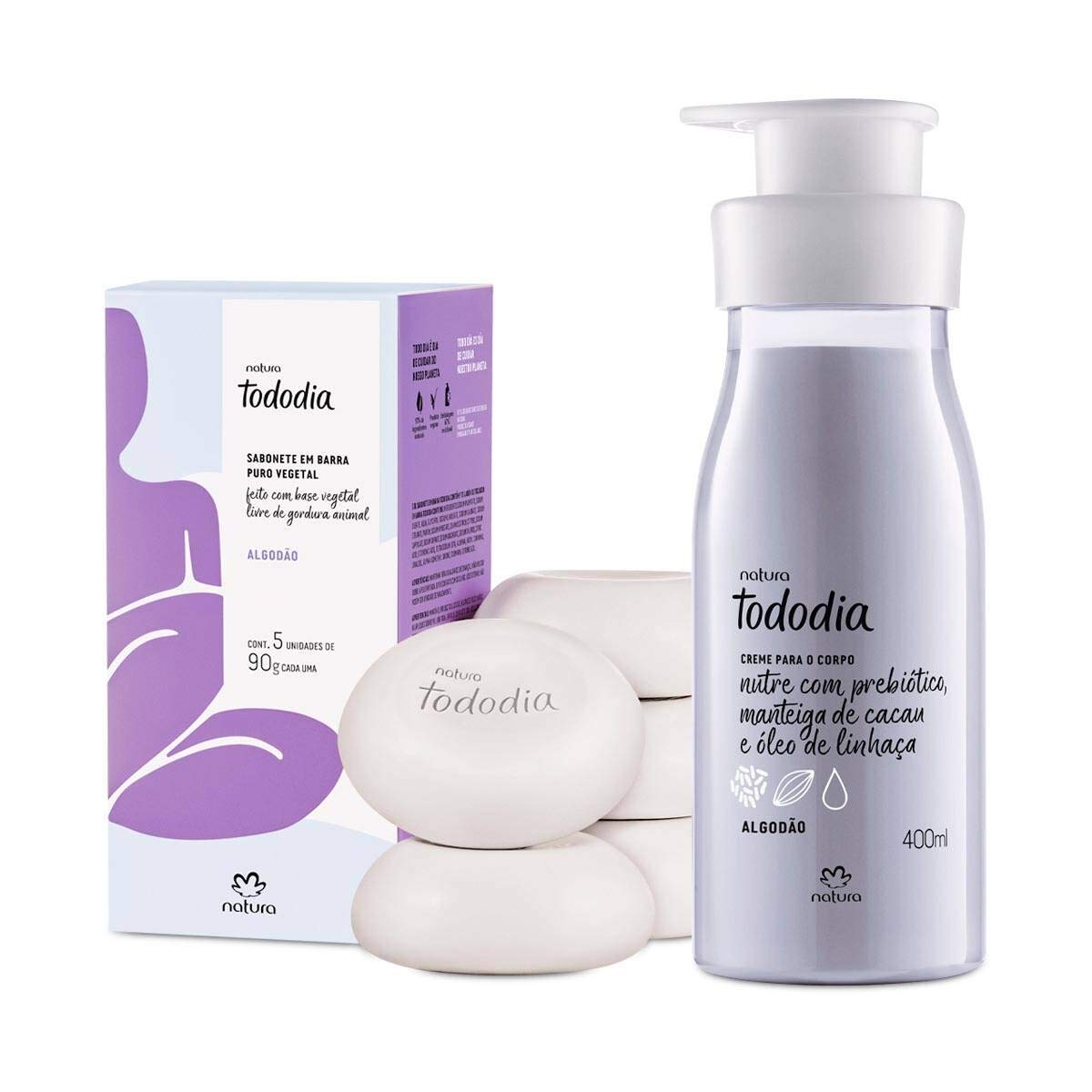 Conjunto Algodão Tododia Natura : Amazon.com.br: Beleza