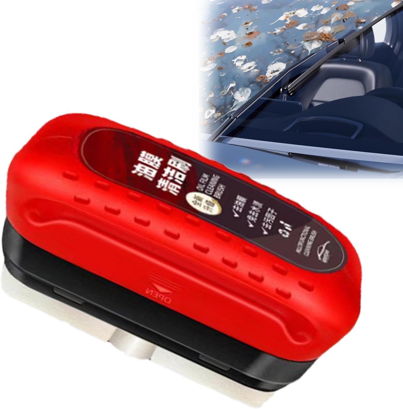 Car Glass Oil Film Stain Removal Cleaner, Windshield Oil Remover, Windshield Oil Remover Automotive Glass Oil Film Cleaner, Car Glass Oil Film Stain Removal Cleaner 120ml for Window Remove Dirt(1Pc)