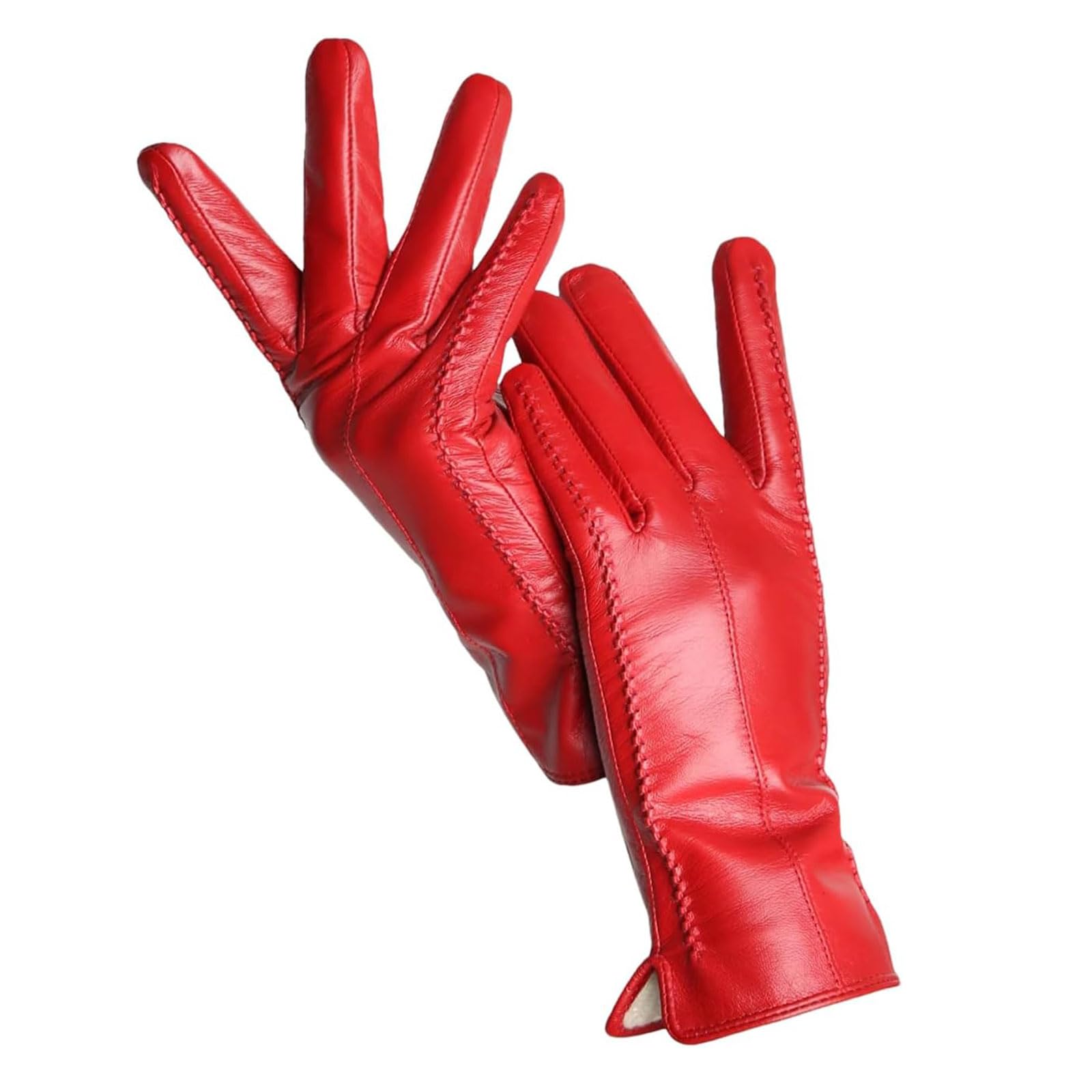 Winterhandschuhe für Damen, Lederhandschuhe, warme Fleece-Handschuhe, winddicht und wasserdicht, Outdoor-Handschuhe, warme dicke Handschuhe, kaltes Wetter