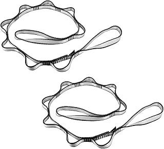 KIKIGOAL Lot de 2 sangles d'escalade robustes en nylon réglables pour yoga, pilates