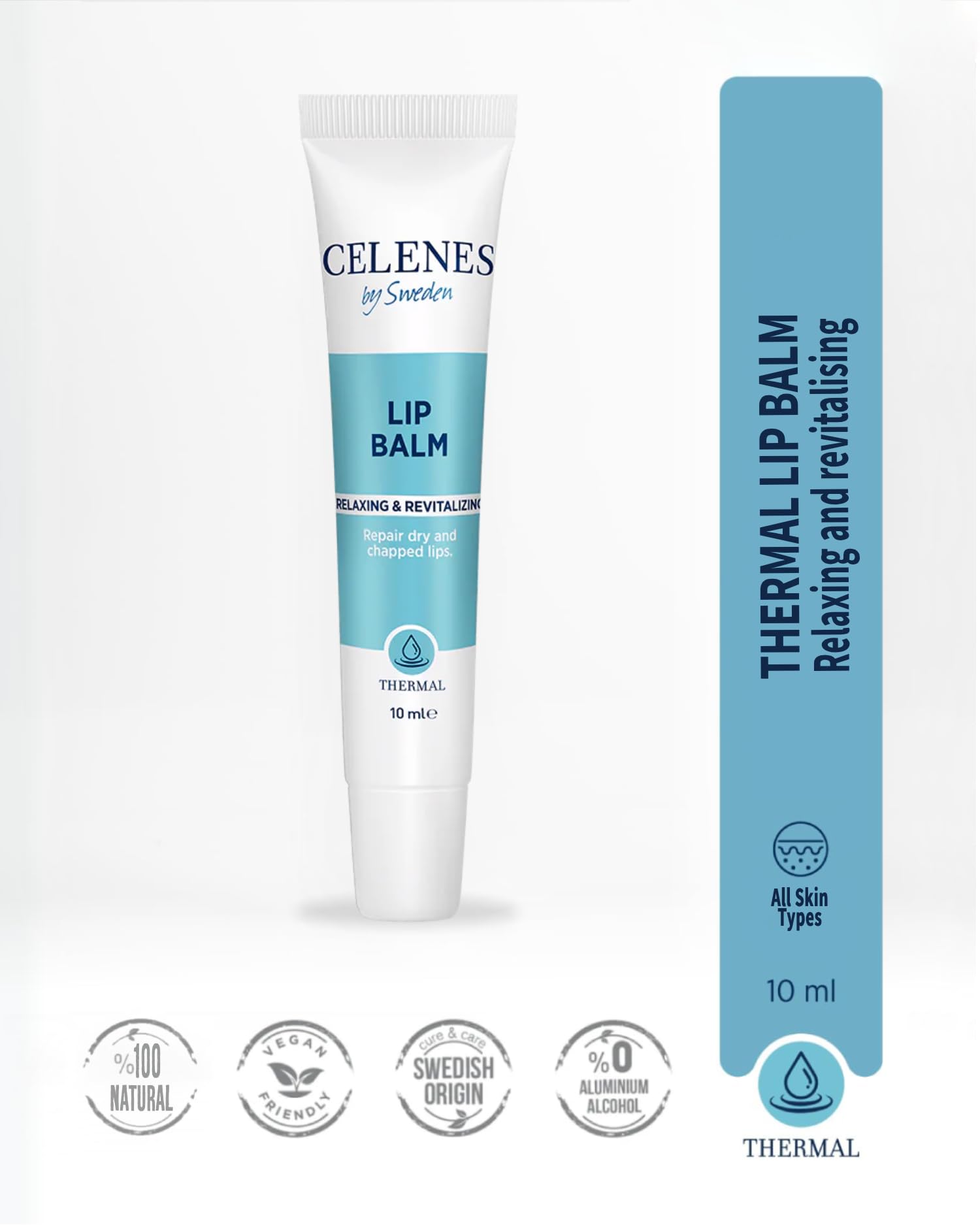 Celenes by Sweden Refreshing Thermal Lip Balm with Menthol, 10ml (Pack of 2)- Intense Hydration, Cooling Relief - Image 4