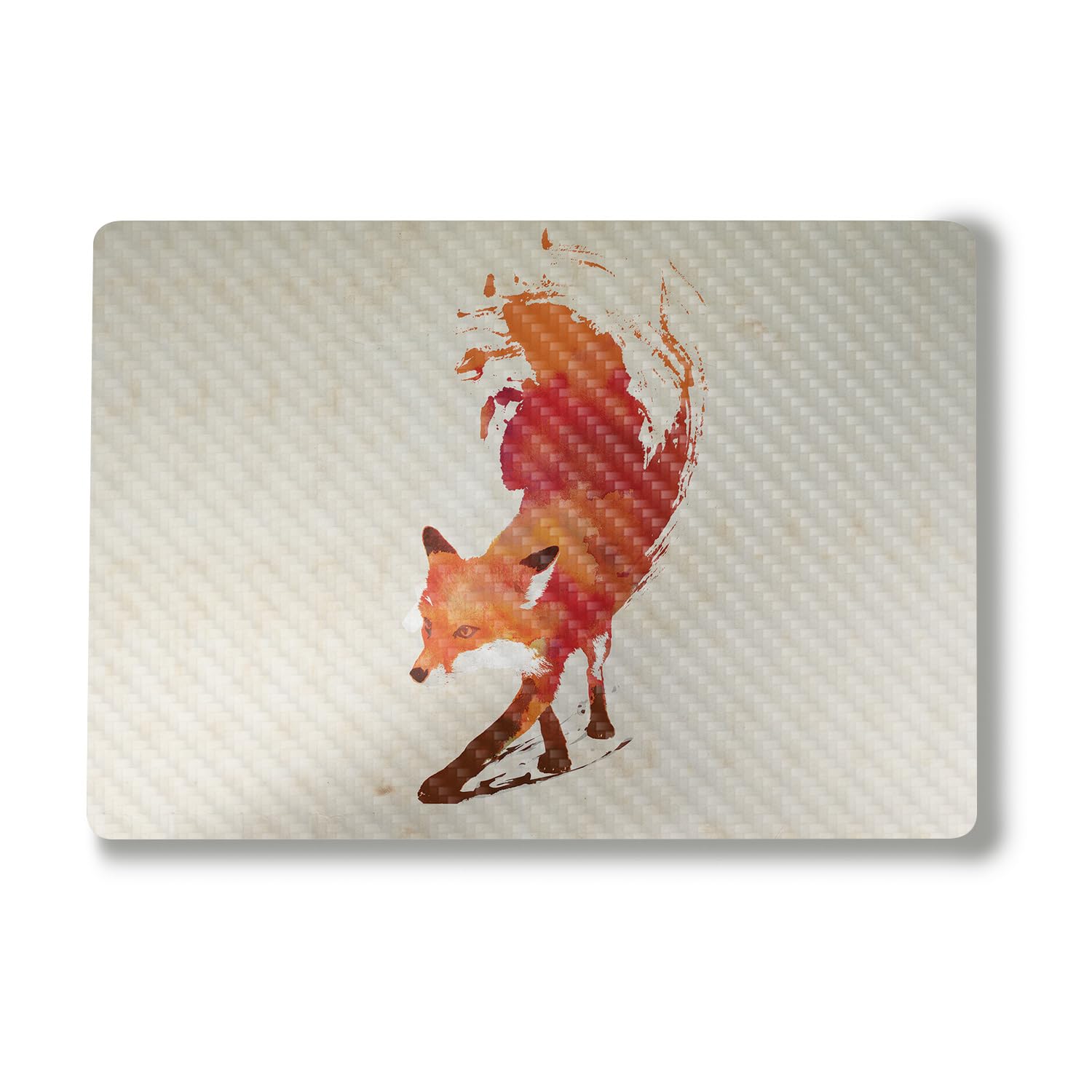 Carbon Fiber Laptop Skin Compatible with Alienware M18 R2 (2024) - Vulpes Fox - Premium 3M Vinyl Protective Wrap Decal Cover - Easy to Apply | Crafted in The USA by MightySkins
