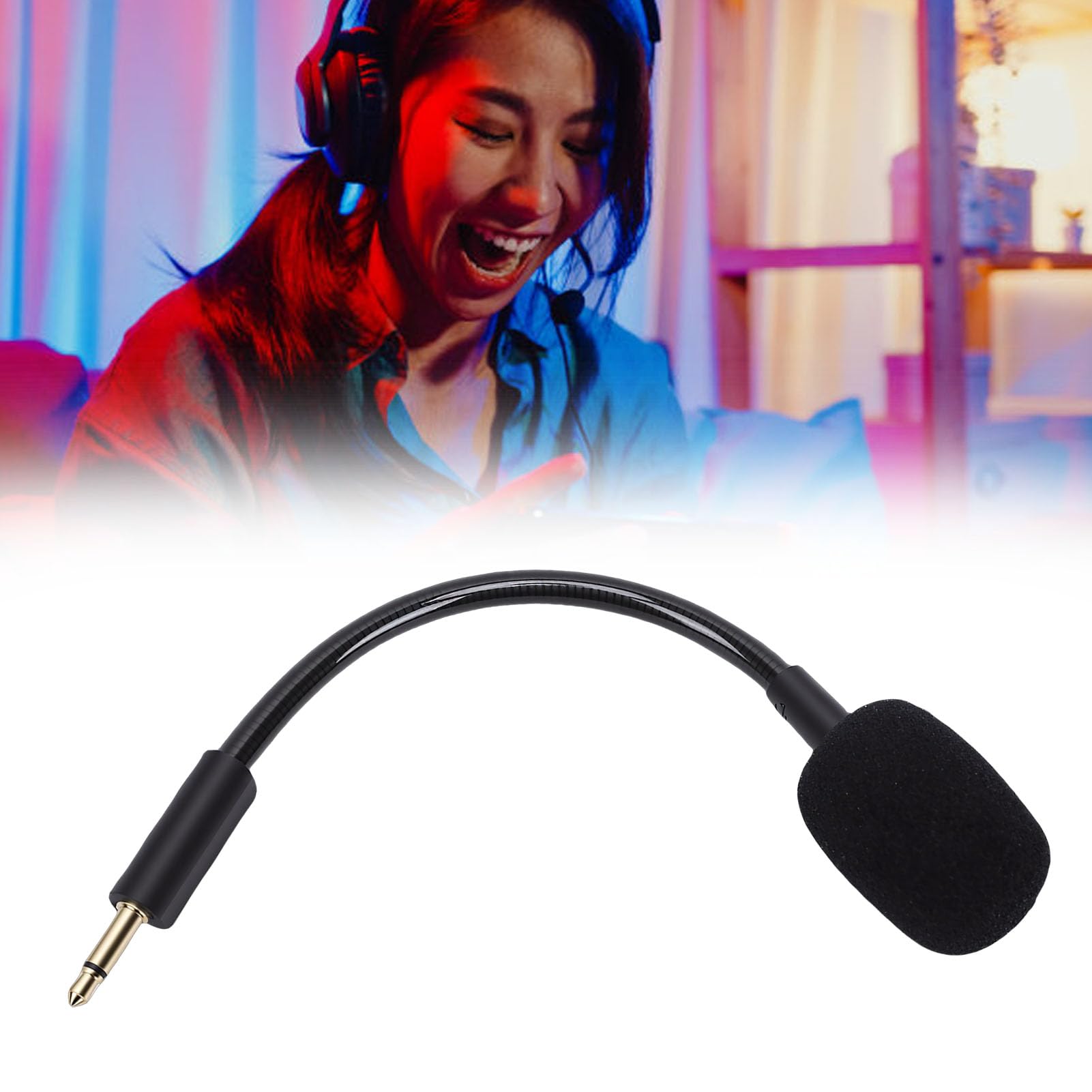 Microphone de Remplacement pour Casque USB Filaire Kraken V3, Perche de Micro de 3,5 Mm avec Suppression du Bruit, Voix Claire, Accessoire de Jeu Durable Plug and Play