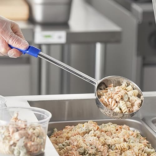 Miniatura 2 de Soro Essentials - Servidor de porciones sólidas de acero inoxidable de 8 onzas con mango azul - Cuchara de servir con control de porciones