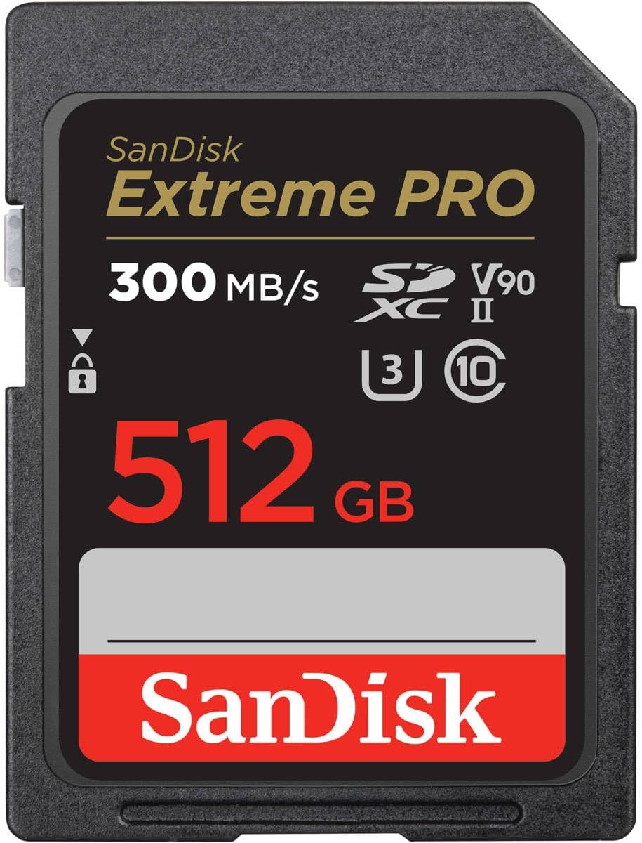 SanDisk 512GB Extreme PRO UHS-II V90 SDXC Memory Card